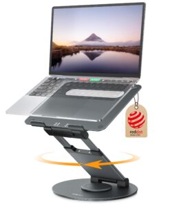 NULAXY Ausziehbare Laptop Ständer Grau Höhenverstellbar 20" ClimatePartner certified