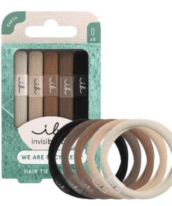 Invisibobble 5 Haargummis Braun für Damen & Mädchen | Haarschonend Zopfgummi | Anti Frizz & Ohnesehnsuchtaender Abruck |