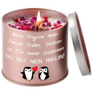 PRSTENLY Metallica Kerze Geschenk für Partner und Ehefrau am Valentinstag, Weihnachten und Hochzeitstag - Du Bist Mein P