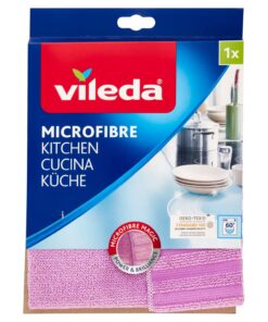Vileda Mikrofaser Küchentuch - Reinigungspower für streifenfreien Glanz OEKO-TEX STANDARD 100 Vileda Mikrofaser Küchen