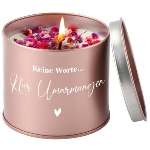 PRSTENLY Trauergeschenk für Frauen Kondolenz Trauerkerze mit Spruch - Gedenk an Verstorbene, Beileidsgeschenke für Liebl