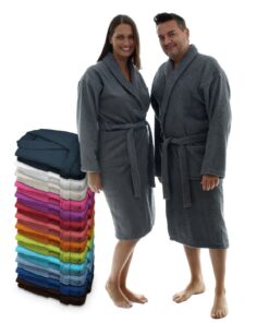 LEBENGOOD Bademantel 100% Baumwolle, weicher Morgenmantel für Damen und Herren, flauschig und leicht im Oeko-Tex Standar
