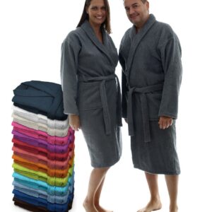 LEBENGOOD Bademantel 100% Baumwolle, weicher Morgenmantel für Damen und Herren, flauschig und leicht im Oeko-Tex Standar