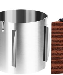 Edelstahl Backring Tortenring Verstellbar Breite 16-30 cm - Idealer für Creme-, Schicht- und Motivtorten - Hoch 20 cm mi
