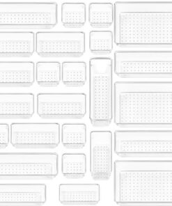 Schubladen Organizer 25 Stück 4 Größen - Make-up Ordnungssystem für Schminktisch Küche Badezimmer