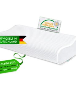 EcoSchlaf® Ersatzbezug für Orthopädisches Kissen Premium Nackenstützkissen – Zertifiziert – Weich & Kuschelig – Für Alle