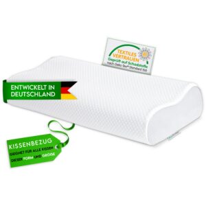 EcoSchlaf® Ersatzbezug für Orthopädisches Kissen Premium Nackenstützkissen – Zertifiziert – Weich & Kuschelig – Für Alle