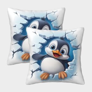 Niedliches Tier Pinguin Kissenbezug, Thema Deko Outdoor Gartenbezüge 40x40cm