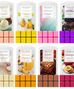 SCENTORINI Pfirsich Bellini, Babypuder, Passionsfrucht Düften, 100% Sojawachs Wax Melts, 8 Pack x 70,9g
