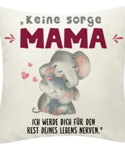 Sunia Geschenke für Mama: Dekokissen KissenmitTaschen 45x45 cm, Beste Mama Weihnachts-Geschenke,Sunia Mutter Geschenk fü