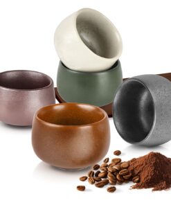 Keramische Espressotassen Set - 5-teilig - Without Handle - 80ml - Espresso Mokka Macchiato Tee Becher Set