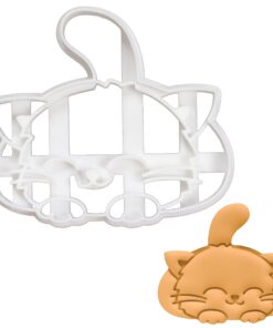 Bakerlogy Niedliche lächelnde Katze Ausstechform, Backwerkzeug, Kinder,isches Geburtstagsgeschenk