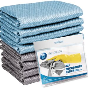 Airlab 8X Mikrofasertücher Geschirrtücher - Nano Reinigungsfunktion - Auto & Küche - Streifenfrei - Compact by Design -