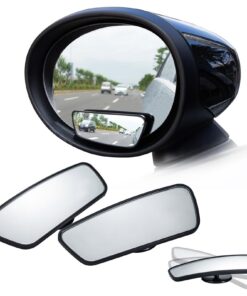Spurtar 2er-Pack konvexer Rückspiegel für Autos, verstellbarer Toter-Winkel-Spiegel mit HD-Glasrahmen, optimale Sichtung