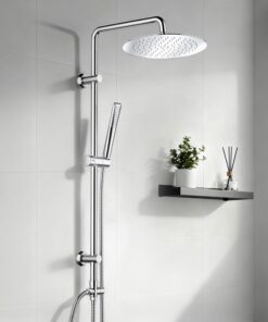 Görbach Regendusche Duschset ohne Armatur, Edelstahl Chrom, perfekt für Bader und Bäder | Görbach Regendusche Duschset