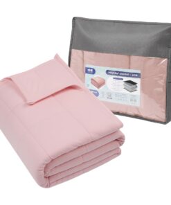 Harbour Houseware Gewichtsdecke 6kg Rosa für Erwachsene - 125x180cm - Hohe Quarzanalogwerferung | Hochwertige 7-Lagen-Ko