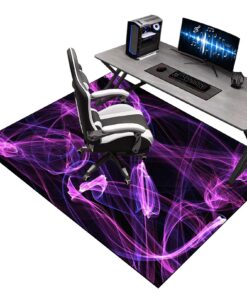 Bodenschutzmatte Bürostuhl Teppich, Hohe Dichte Anti-Silb Schutzmatte für Hartholzböden, Gaming Stuhlmatten 80 x 120 cm