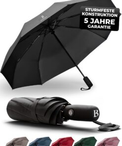 LOGAN & BARNES Sturmsichner Regenschirm Boston - Windwiderständig bis 140 km/h, Teflon-Beschichtung und Feuchteeschutz