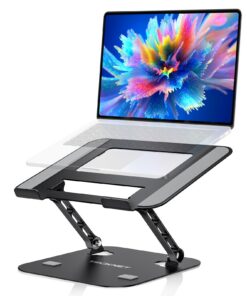 TECKNET Laptop Ständer Kompatibel mit Allen Laptoptypen 11-17.3", Höhenverstellbar und Faltbar, Ergonomisch und Belüftet