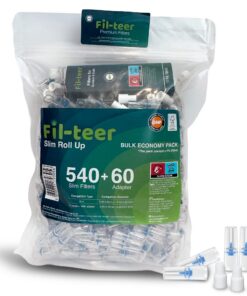 Filteer 540-8 Hole Slim Fliter - Anti-Teer-Filter für Raucherentwöhnung - Zigarettenfilter für Kunststoffzigaretten 5,25