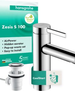 Hansgrohe Zesis S Waschbecken Wasserhahn Bad energiesparend Chrom 74720000 CoolStart EcoSmart+