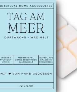 Interluxe Tag am Meer duftend Waxmelt 100% pflanzlich für Duftlampe Indoor Melts Duftwachs