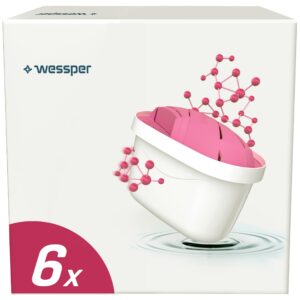 Wessper Magnesium-Wasserfilterpatrone für Philips Aquaphor PearlCo Kanne - Kompatibel mitaktivkohlefilter, 6 Stück Packu