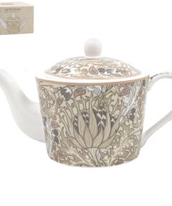 Leonardo Collection William Morris Weihnachts-Artischocke-Teekanne – Festliche Keramik-Teekanne mit elegantem saisonalem