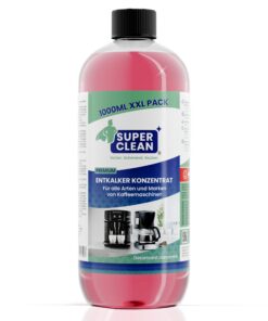 SUPER CLEAN - Effektiver Flüssigentkalker für Kaffeevollautomaten & Wasserkocher (1000ml) - Für alle Maschinen & Marken