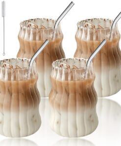 500ml Latte Macchiato Gläser Doppelwandig: für Cappuccino und Latte Tee bei Eis Getränken - Cool und Praktisch mit Trink