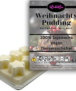 WonderWax 6 Sterne Duftmelt Wachsmelt Sojawachs für Raumdüfte Weihnachtspudding Indoor Melts