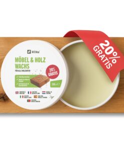 ki:ku® Möbel-Pflege mit Bienenwachs & Carnaubawachs | schützt vor Feuchtigkeit & pflegt tiefenwirksam | für alle Holzart
