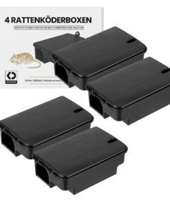 Köder-Discount Wetterfeste Rattenfalle – Robuste Abschließbare Boxen mit Doppelteingang – Manipulationssicher fürGiftköd