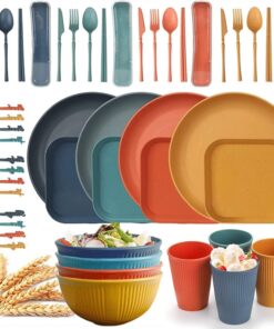 Unzerbrechliches Party- und Picknick-Geschirr-Set 48 Teile PP Sets für Outdoor- und Hausgenuss leicht wiederverlässig