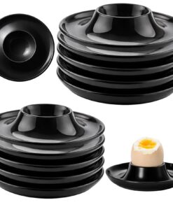 Lustige Eierbecher Schwarz 10 Stück - Hochwertig für Frühstück & Brunch, 9,5 cm Höhe