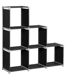 SONGMICS Bücherregal, 6-Würfel-Organizer, Wohnzimmer & Schlafzimmer, Kinderzimmer & Badezimmer, Raumteiler & Spielzeugau
