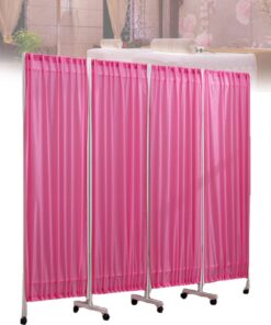 Mobiler Sichtschutz-Raumteiler für Schönheitssalon/Patientenraum - Faltbar und temporaär - Pink (Pink) | Temporäre Raum