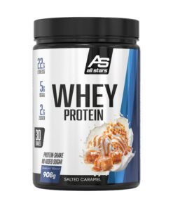 All Stars 100% Whey Protein 908g - hochwertiges Protein-Pulver mit Salted Caramel-Schlagschmier erectile Low-Fat Powder