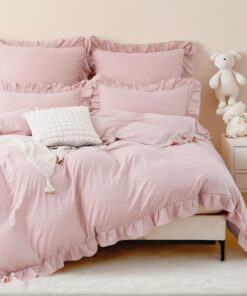 TOCOMOA Weich Rosa Mikrofaser Bettwäsche Mädchen | Öko-Tex Zertifiziert | Aesthetic Reißverschluss Bezug & Kopfkissenbez