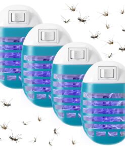 Elektrischer Insektenvernichter 4 Stück Mückenlampe Zuhause UV Fliegenfalle Müßenschutz Steckdose