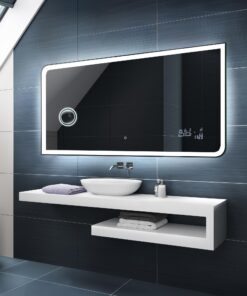 Badspiegel mit Beleuchtung - Led Spiegel Bad - Moderne Ausstattung - Für Badezimmer - Individuellierzimmerrahmen - 120x7