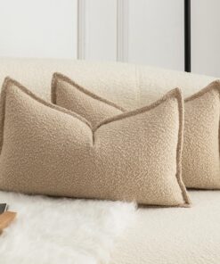 Mandioo Super Soft 30x50cm Schlafzimmer & Wohnzimmer Dekokissenbezug Kamel Simple Design