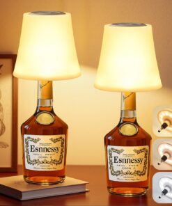 LED Flaschenlampe Kabellos, 7 Farbmodi mit IP54 Wasserdichte Touch Control für Wohnzimmer und Schlafzimmer, 5200mAh Akku