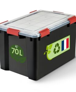 Iris Ohyama Luftdichte Kunststoff-Aufbewahrungsboxen, 70L, Hermetischer wasserdichter Verschluss, Staubschutz, BPA-frei,