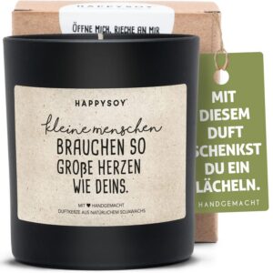 Duftkerze im Glas mit Spruch aus Soja - natürlich handgemacht nachhaltig - persönliches Geschenk