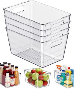 Kühlschrank Organizer Set BPA-frei 4er-Set Groß 30x20x15cm für Küche & Kühlschrank