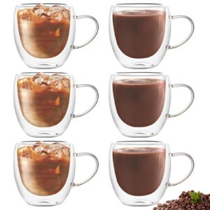 Oungy Kaffeegläser Doppelwandig Hitzeisoliert für Tee Kaffee