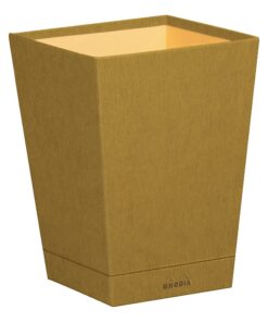 Rhodia 194615C Goldfarbenes Kunstledererhöhnungskomitee 27x27x32cm elegant und praktisch 1 Stück