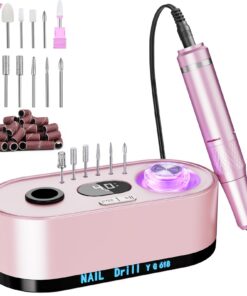 Professionelle Nagelfräser für Gelnägel 40000U/M - Fräser Set für Maniküre und Pediküre im Studio - Rosa
