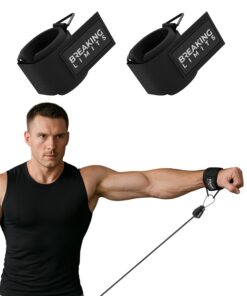 Breaking Limits Handgelenkmanschetten - Fitness Manschetten für Kabelmaschine - geeignet für seitliche Erhöhungen